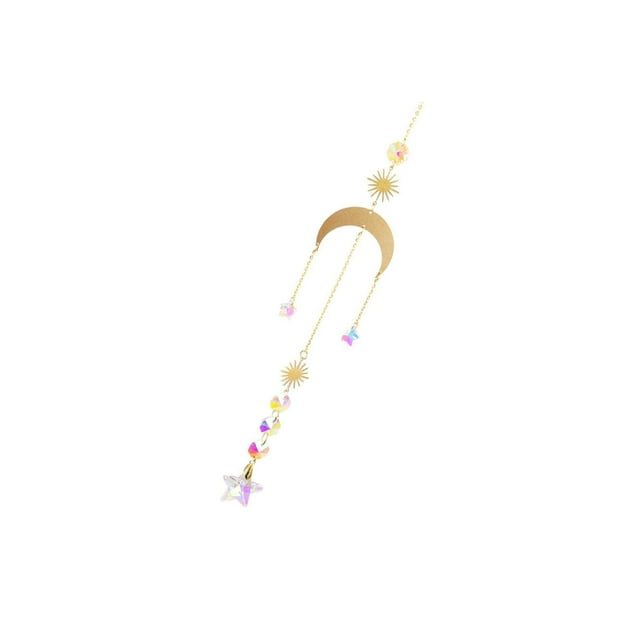 kurtrusly Crystal Wind Chime Home Hanging Fengshui Outdoor Decor Style1