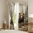 thumbnail image 3 of Feelyou 3D Wildlife Bear Curtains Pack of 2 (42x84 Each) for Teens, Rustic Jungle Animal Curtains Blackout, Farmhouse Cabin Bedroom Curtains, Window Curtains Bedroom Decor, 3 of 6