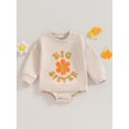 thumbnail image 2 of Mialoley Sister Matching Romper Outfits Letter Flower Print Long Sleeve Toddler Sweatshirt Fall Clothes, 2 of 9