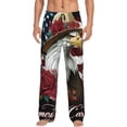 thumbnail image 1 of Balery Eagle With Hat And Roses Pantalones de pijama para hombre, pijama ultraligero, pantalón de descanso-3X-Large, 1 of 6
