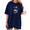 1-Navy Blue, variant on Women's Cottagecore Skull Graphic Short Sleeve Shirt Soft Cotton Black Crewneck Summer Tee
