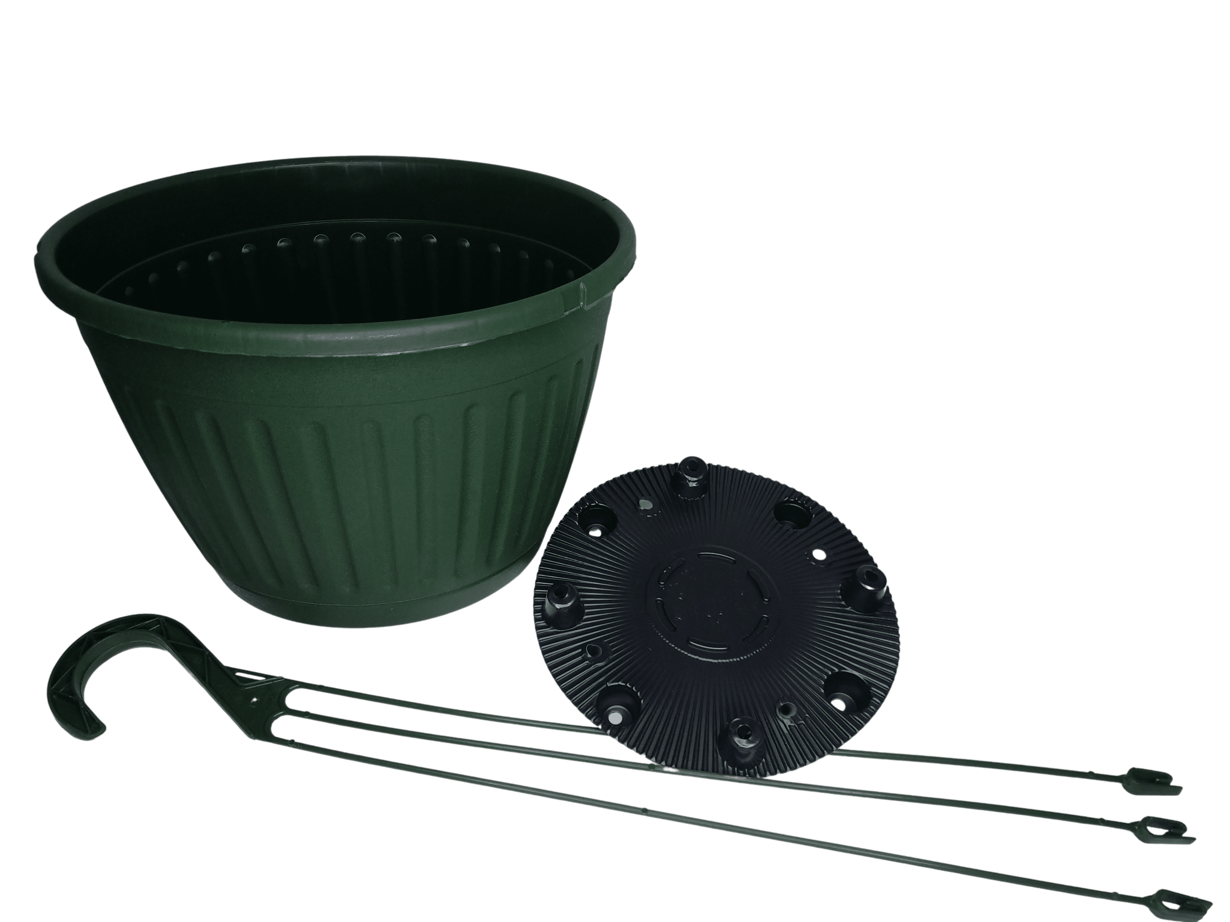 Landmark Plastic 10" Green Imperial Hanging Basket Planter, Set of 5