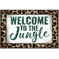 thumbnail image 1 of Letrero de hojalata vintage de jungla de 20 x 30 cm con la frase "Bienvenido a la jungla". Letreros de hojalata retro para jardín, cuevas, decoración de pared., 1 of 9
