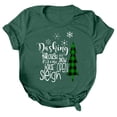 thumbnail image 1 of Gibobby Camisa navideña mujer Navidad Moda Casual Impresión Manga Corta Cuello Redondo Suelta Camiseta Blusa Tops(Verde,M), 1 of 5