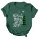 thumbnail image 1 of Gibobby Camisa navideña mujer Navidad Moda Casual Impresión Manga Corta Cuello Redondo Suelta Camiseta Blusa Tops(Verde,XG), 1 of 5