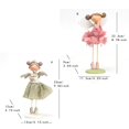 thumbnail image 3 of Apooke Cute Long Leg Girl Figurine Sculpture Resins Craft Standing Girl Statue Book Shelves Table Ornament Home Desktops Decors, 3 of 20
