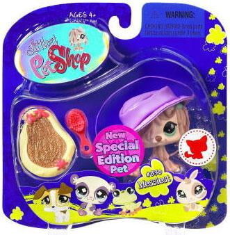 Littlest Pet Shop Sparkle Bulldog and Cheetah S-4 S-6 Exclusive Toy Figures New 
