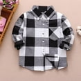 thumbnail image 2 of Hpgjzj Kids Little Boys Girls Baby Long Sleeve Button Down Red Plaid Flannel Shirt Plaid Girl Boy Western Shirts, 2 of 3
