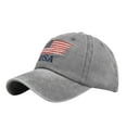 thumbnail image 2 of Kagetolytai Hats for Men Baseball Hats for Men American Flag Patch Breathable Mesh Classic Baseball Caps Adjust Cotton Running Ball Hats Hats for Women Gray, 2 of 3