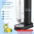thumbnail image 2 of Soda Streaming Machine, Stainless Sparkling Water Maker Easy Install with Quick Twist 1L PET Carbonating Bottle, Soda Maker Compatible with 60L CO2 Carbonator (NOT Included), ADD4902BKOQ/37, 2 of 7