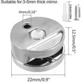 thumbnail image 2 of Mirror Clips, 8 Pieces Zinc Alloy Glass Shelf Bracket, Mirror Fasteners for Fixing Glass Mirrors, 2 of 5