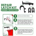 thumbnail image 4 of Kit De Repuesto De Pestillo Para Reparación De Buzones - Pestillo Superior Para Puerta, 2 Clips De Pestillo Compatibles Con Buzones Estándar Del Grupo - Fácil De Instalar, No Necesita Hardware De Mont, 4 of 5