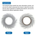 thumbnail image 3 of Uxcell Pampas Grass Wreath Silver 21.7" Faux Artificial Pampas Wreath for Front Door for Wall Decor, 3 of 6
