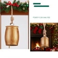 thumbnail image 3 of Bxaolu Metal Christmas Bells for Decoration Rustic Brass Gold Large Bell Cow HangingDecorative Cow Bells Tibetan Inspired Jute Hanging Rope Bell, 3.57", 3 of 9