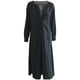 thumbnail image 1 of Vestidos Casuales para Mujer Vestido De Manga Larga con Cuello En V Vestidos Informales Sueltos （Negro）,M, 1 of 6