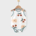 thumbnail image 2 of THDHVS Newborn Girl Casual Outfits,Summer Onesies for Newborn ,Newborn Baby Cute Print Cotton Sleeveless Thin Sweat Breathable Pajamas White 12-14 Months, 2 of 3