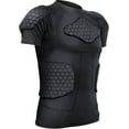 thumbnail image 1 of Men's Sports Shock Rash Guard Compression Padded Shirt Soccer Basketball Protective Gear Chest Rib Guards-week, 1 of 4