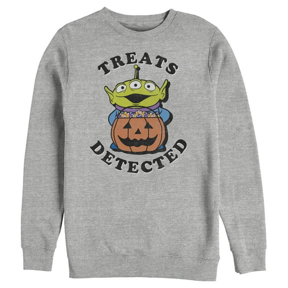 Men's Toy Story Halloween Alien Treats  Sweatshirt Athletic Heather 2X Large