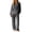 Dark Gray, variant on Women's Ribbed Knit Lounge Set 2 Piece Outfits Button Pajamas SetsLong Sleeve Top and Pants, Matching Paj