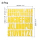 thumbnail image 2 of Uxcell 4 Hojas Calcomanías de Letras de Vinilo 9.1'' x 7.7'' para Calcomanía Interior Exterior Amarillo, 2 of 5