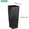 thumbnail image 3 of 100-Pack Plant Nursery Pots, 4.72x4.72x9.84 Inch Plastic Deep Growing Nursery Pots Succulent Planter Flower Tree pots with Drainage Holes for Indoor Outdoor Gardening [Black], 3 of 4