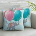 thumbnail image 3 of Orinice Balloons Graphic Decorative Men Women Boy Girl Room Cushion Throw Pillow Cover for Home Couch Living Room Bed Sofa Pillowcase 24x24in, 3 of 5