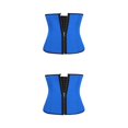 thumbnail image 2 of Guardurnaity Entrenador de cintura de 3 filas para niñas, chaleco de realce para banquete, Control del vientre, corsé de modelado adelgazante, Azul S 2piezas, 2 of 6