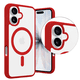 thumbnail image 2 of Funda Transparente con Color ROJO Compatible con MagSafe para iPhone 17, Protección Antigolpes Ultrafina, TPU + Silicona Resistente, 2 of 6