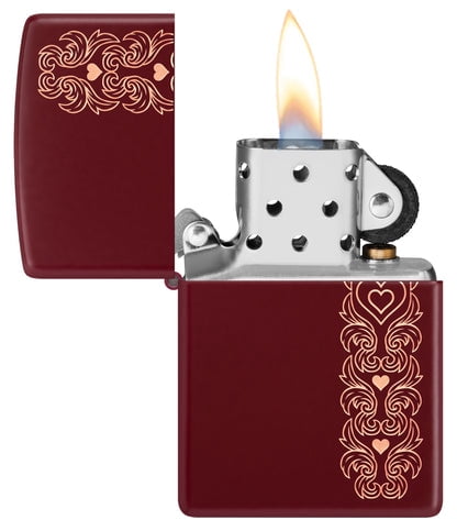 Zippo Lighter - Customized Engraved Message Windproof Love Pattern Design 46296