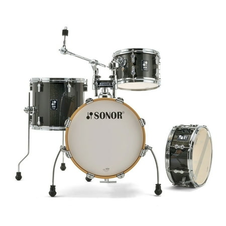 Sonor AQX Jungle 4-Piece Drum Shell Pack (Black Midnight Sparkle)