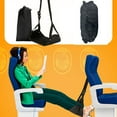 thumbnail image 5 of ytsrty BFTYHJKL Portable Airplane Footrest - Adjustable Height Travel Foot Hammock for Office  Home (Black) gtr, 5 of 5