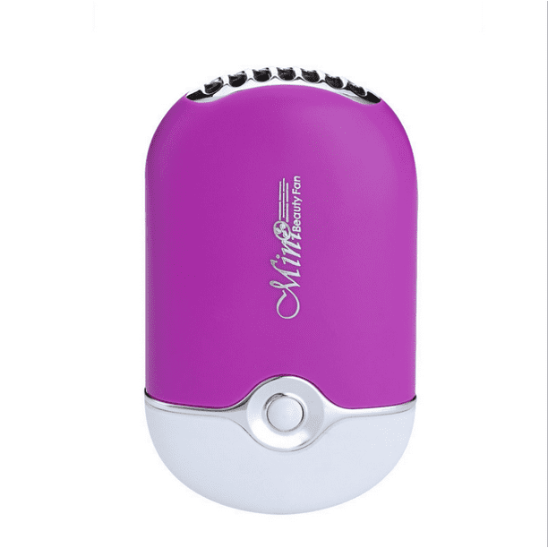 USB Mini Ventilateurs Portables Rechargeables Électriques Sans Lame Ventilateur de Réfrigération de Climatisation de Poche pour Cils (Violet)