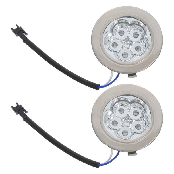 2 bombillas LED para campana extractora, de repuesto, color blanco frío, para electrodomésticos de cocina, fáciles de instalar, redondas, 12 V CC.