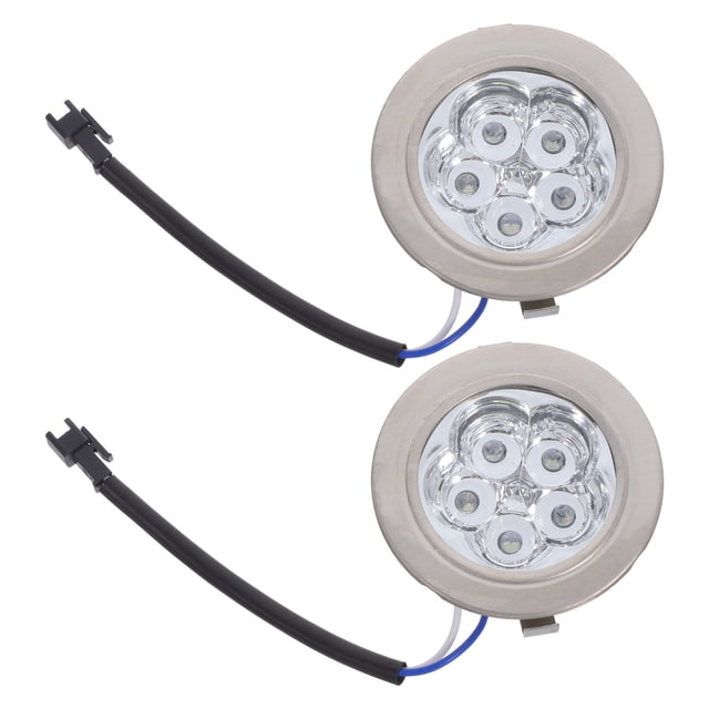 2 bombillas LED para campana extractora, de repuesto, color blanco frío, para electrodomésticos de cocina, fáciles de instalar, redondas, 12 V CC.