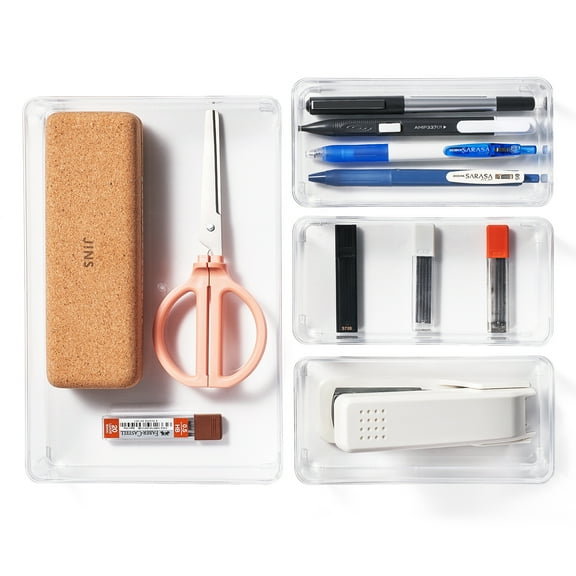 Sorbus Storage bin Drawer organizers for Office, Home, Desktop, Bathroom, Bedroom, and more (4-Piece Set)