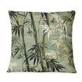 thumbnail image 3 of DESIGN ART Designart "Bamboo Retreat Tropical Pattern I" Tropical Printed Throw Pillow 18 x 18, 3 of 5
