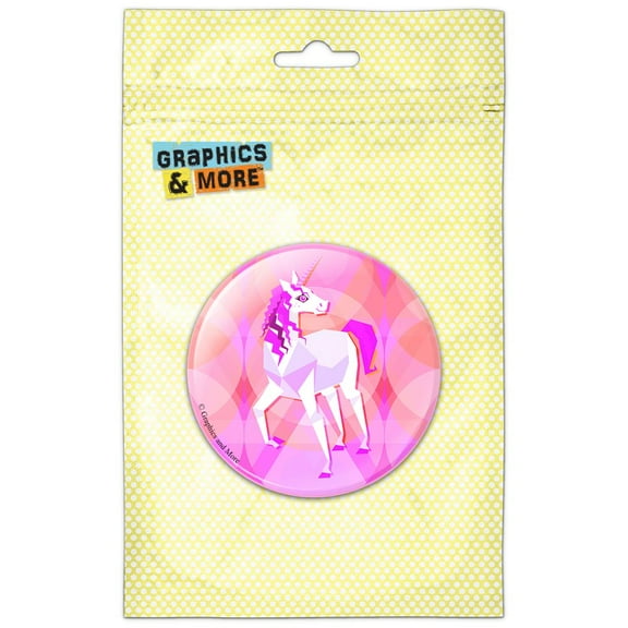 Geometric Unicorn Pink Fantasy Refrigerator Button Magnet