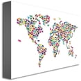 thumbnail image 2 of Trademark Art "World Map - Cats" Canvas Wall Art by Michael Tompsett, 2 of 2