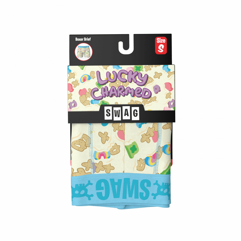 Lucky Charms Cereal Pieces Swag Boxer Briefs-Large (36-38