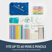 ZIPIT Monster Large Pencil Case, Blue Pencil Pouch