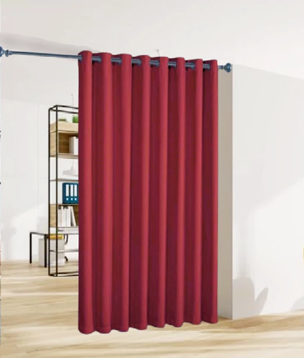 Gorgeous Home Linen Versatile K100 Light Burgundy Thermal Blackout Patio Door Window Grommet Curtain Extra Wide Room Divider 100" Wide X 84" Length 1Pc