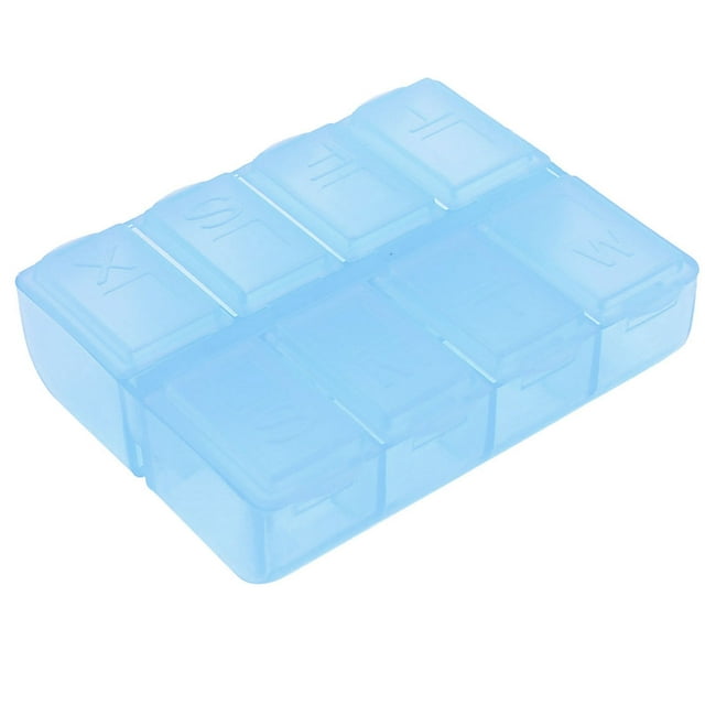 Unique Bargains Boîte de Rangement pour Gadgets de Voyage en Plastique 8 Compartiments 7.3cm x 5.8cm x 2cm