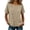 Khaki(Womens Tops), variant on GUACER Blouses for Women Short Sleeve Cotton Linen Casual Round Neck Button Down Tops Relaxed Fit Shirts