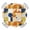 Burnt Orange, variant on Abstract Round Tablecloth for 45-54 Inch Tables, Fitted Table Cover with Elastic Edge, Modern Geometric Vintage Circle European Waterproof Outdoor Table Cloth Protector for Patio Garden Dinner Picnic