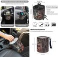 thumbnail image 4 of Yuyamidu Deer Car Front Seat Cover Set 12 PCS American Flag Bucket Seat Covers Steering Wheel Cover Seat Belt Pads Armrest Cover Garbage Bin Air Vent Pocket Rearview Mirror Cover Cup Mat Keychain, 4 of 7