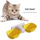 thumbnail image 4 of Cuenco Para Gatos Cuencos dobles para mascotas montados en la pared comedero automático de agua para perros y gatos (amarillo), 4 of 4