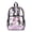 Axolotl Flower Bow Purple, variant on Clear Backpack 17 Inch PVC Transparent School Backpack for Kids Adults College, Lightweight Travel Bookbag for Security, Large Daypack for Work Casual, Colorful Hippie Flower Cat