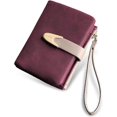 thumbnail image 1 of Wallets for Women Rfid Small Compact Bifold Short Wallet,Ladies Wristlet Zipper Coin Purse Purple, 1 of 5