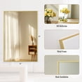 thumbnail image 6 of BEAUTYPEAK 36"x24" Bathroom Wall Mirror with Rectangular Metal Frame, Gold, 6 of 11