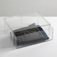 thumbnail image 5 of mDesign Plastic Stackable Bedroom Closet Storage Organizer with Drawer, Clear, 5 of 8